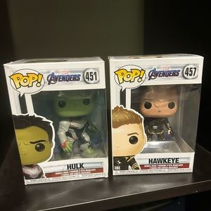 Funko Pop Marvel Avengers Set of 2: Hulk and Hawkeye